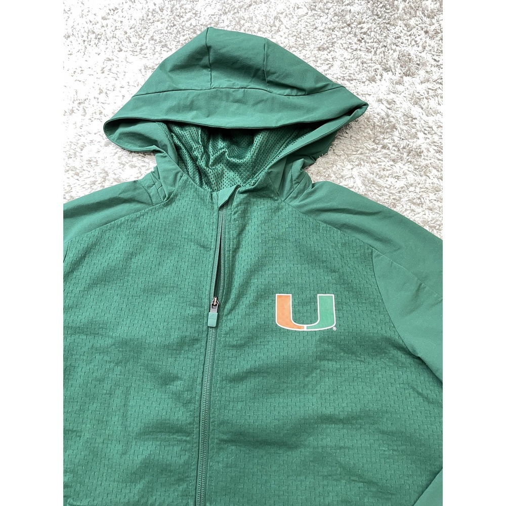 Miami Hurricanes Hoodie Mens Medium College Football Sample Climalite Adidas - Picture 4 of 10